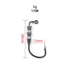 Conical bait keeper holds soft plastic bait on hook