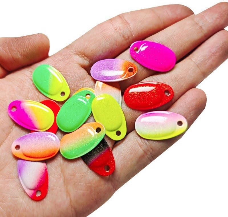 Cuoyuqie colorful deep-cup spinner blade enhances lure flash for multiple species.