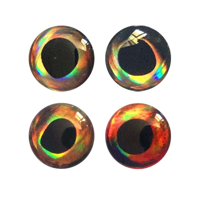 Cuoyuqie 8mm 3D holographic lure eye close-up enhances realism for fly tying