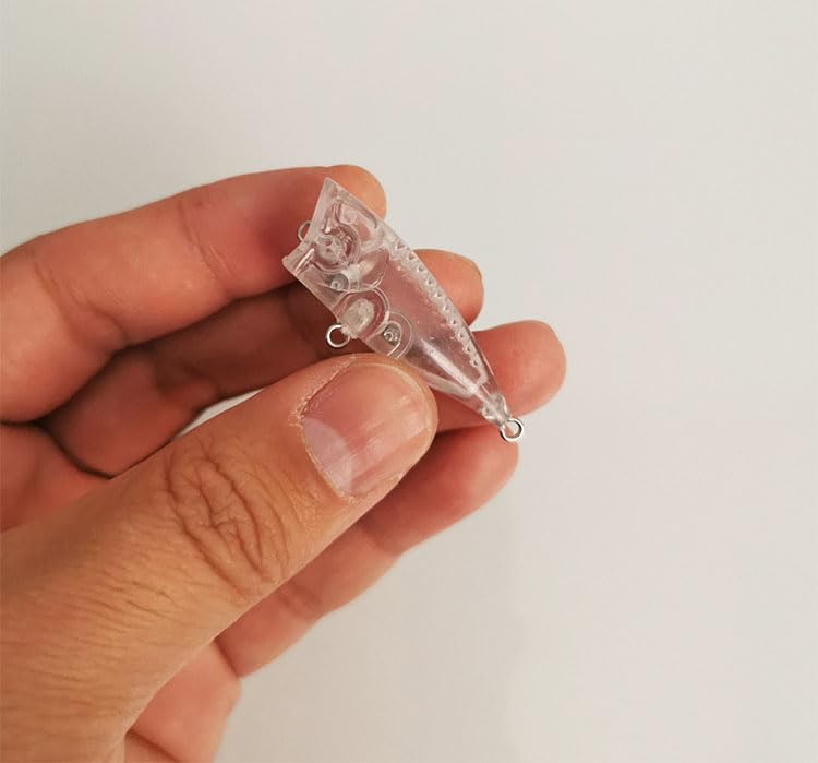 Cuoyuqie unpainted popper blank topwater lure - front view