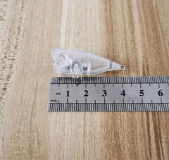 Cuoyuqie unpainted popper blank topwater lure - angled view