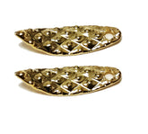 Cuoyuqie Willow Leaf Spinner Blade Gold 20x6mm for water reflection and lure customization.