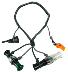 Cupped Waterfowl braided DIY call lanyard in green khaki color