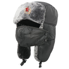 CurcKua Soviet hat with ear flaps keeps you warm during winter activities.