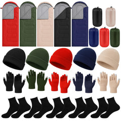 Cutecrop winter care package bundle with sleeping bags and accessories for shelters