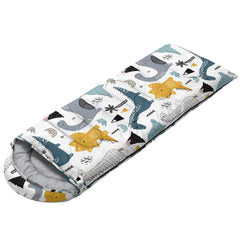 CVHOUSE dinosaur sleeping bag outer material highlights waterproof breathable fabric.