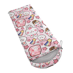 CVHOUSE Kawaii Rabbit sleeping bag interior pongee lining for soft comfort