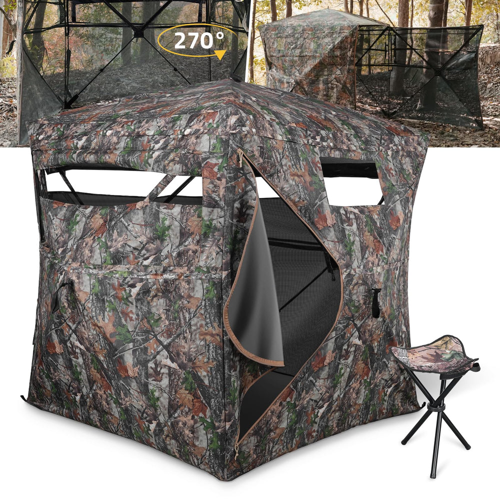CVLIFE 270° see-through blind offers panoramic concealment for stealthy hunts.