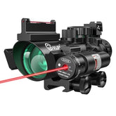 CVLIFE 4x32 prism scope with fiber optic sight for fast target acquisition