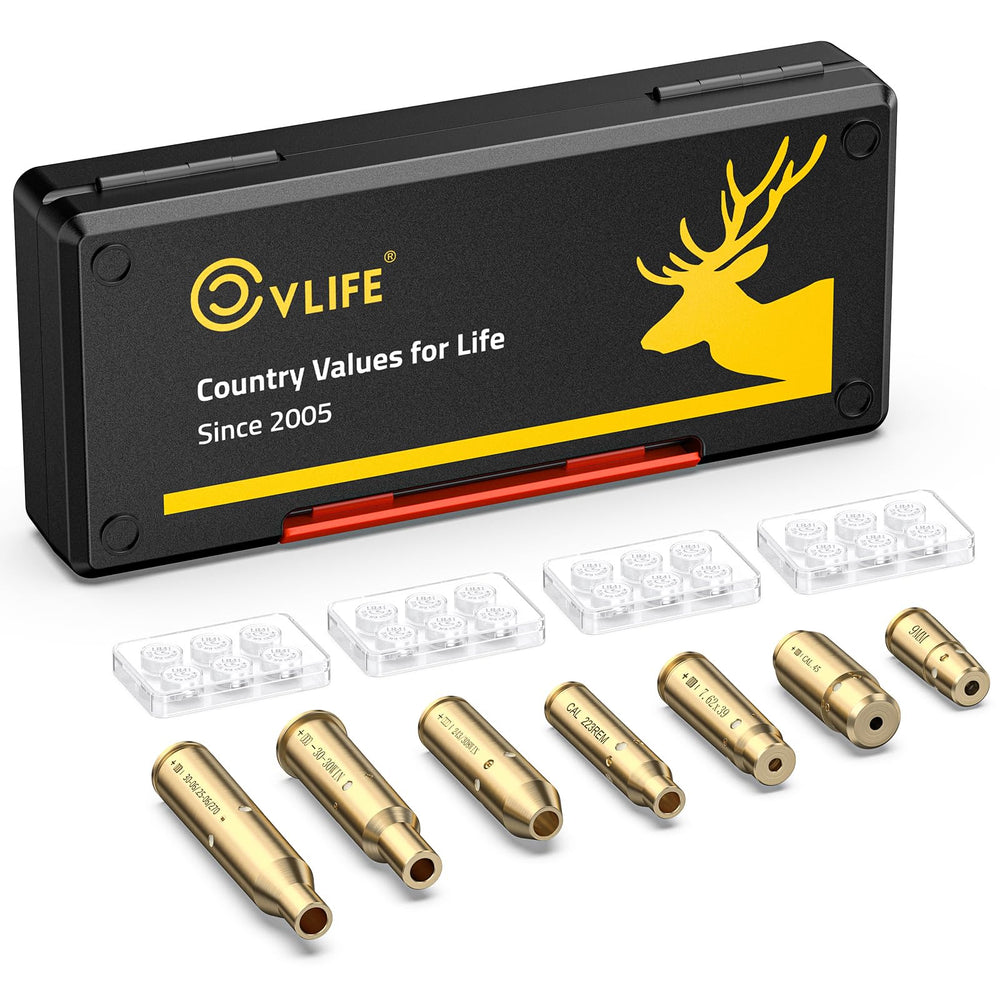 CVLIFE bore sight laser for caliber 223 enables precise scope alignment at the range.