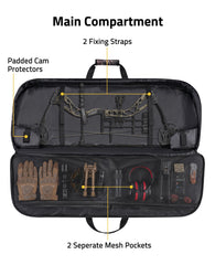 CVLIFE bow case arrow-pocket demonstrates secure accessory storage