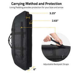 CVLIFE interior padding with cam pads and fixed straps for secure storage.