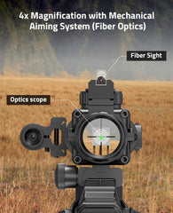 CVLIFE fiber optic sight delivers rapid target acquisition for fast response.