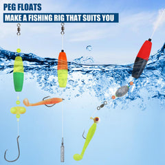 CWSDXM Bicolor peg float in 2.5 inch size for extended depth control.
