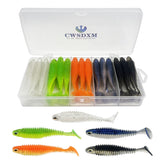 CWSDXM soft paddle tail swimbaits in multiple colors