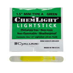 Cyalume ChemLight mini light stick, compact design for pocket storage.