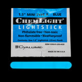 Cyalume Mini ChemLight blue pack50 front view for emergency lighting.