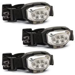 Cyclops Trio 300 headlamp front view enabling hands-free outdoor lighting.
