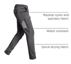 Cycorld men's hiking pants elastic waistband conforms to your movement for all-day fit.