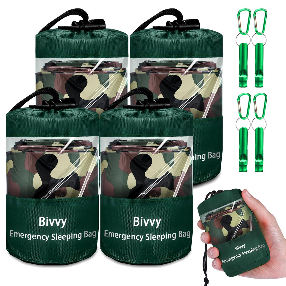 Cymuber emergency sleeping bag in a compactPack for backpacking warmth.