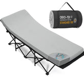 CYMULA camping cot mattress 75x30 2in gray, portable comfort for outdoor sleeping.