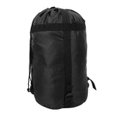 Cyrank compression sack 15L closed keeps your sleeping bag compact for travel.