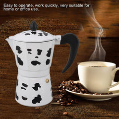 Cyrank Moka Pot on stove top shows lightweight aluminum construction for easy travel.