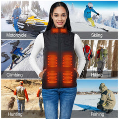 D1D9 heated vest with independent heat zones for precise comfort