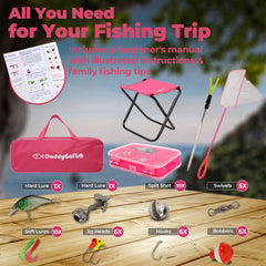 DaddyGoFish carry bag and tackle box ready for family trips