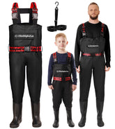 DaddyGoFish chest waders for family matching sets, ideal for outdoor bonding.