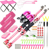 DaddyGoFish kids fishing pole with rod and reel combo for beginners