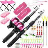DaddyGoFish telescopic-rod for kids, easy travel and beginner-friendly learning.