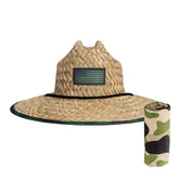 DAG Gear patterned-under-brim straw hat provides stylish sun shading for outdoor adventures.