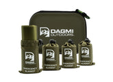 Dagmi Outdoors emergency blanket 4-pack folded compact for emergency kits.