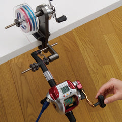 Daiichi Seiko 331324 Recycler die-cast clamp demonstrates sturdy mounting for stable rewinding.