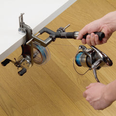 Daiichi Seiko 331324 Recycler two-axis spool setup enables efficient rewinding and line preparation.