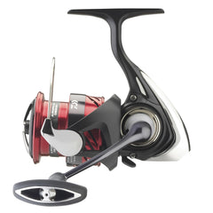 Daiwa 23 Ninja LT2500-XH front-drag closeup highlighting smooth retrieval and durability.