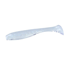Daiwa Ajing Beamfish Reprint 1.8-inch sparkly clear lure boosts visibility and bite appeal.