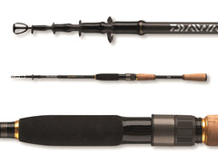 Daiwa Ballistic X Tele Spin rod extended for precise casting.