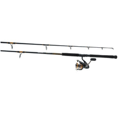 Daiwa BG4000/802M saltwater spinning combo shows rugged aluminum reel for durable coastal fishing