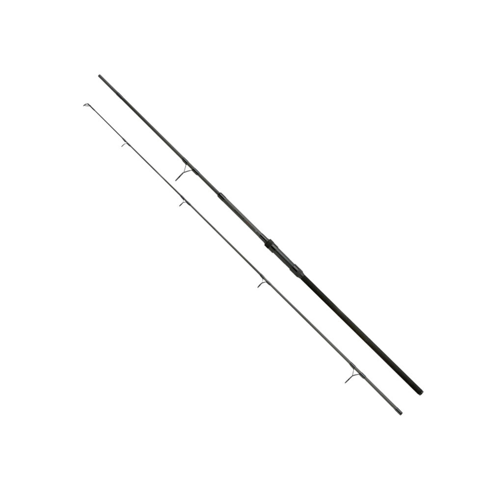 Daiwa BW0300-AX Black Widow extendable rod, extended for increased reach during shore casting.