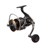 Daiwa Caldia SW 14000-H reel front view highlighting rugged saltwater build for heavy rigs