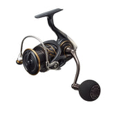 Daiwa Caldia SW 4000-CXH front view showing compact profile and saltwater-ready design for long casts.