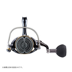 Daiwa Caldia SW 4000D-CXH drag system closeup emphasizing smooth stopping.