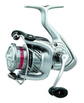 Daiwa Crossfire LT 3000 side view shows lightweight, durable reel for long fishing days
