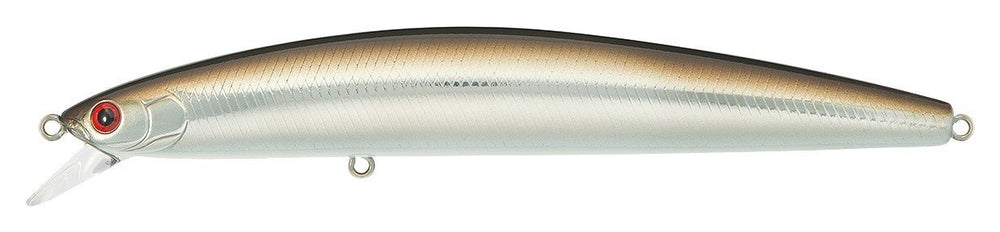 Daiwa Salt Pro Minnow DSPM15S32 sand eel lure with realistic pattern for long casts and predator fishing.