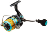 Daiwa Emerald MX 2508PE reel in hand highlighting lightweight balance.