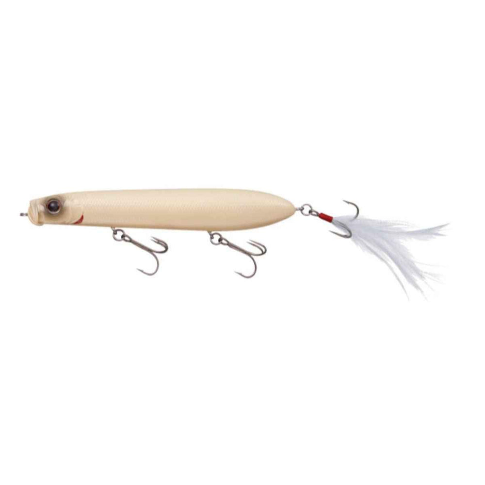 Daiwa Evergreen SB topwater plug in Bone color for surface luring and long casts.