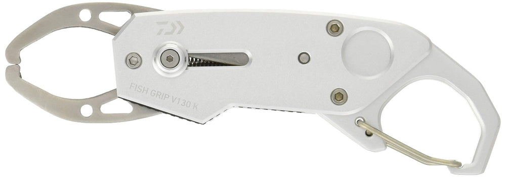 Daiwa Fish Grip V 130K Silver front view highlights contoured hand fit.