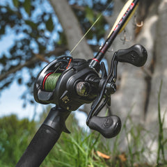 Daiwa Fuego CT aluminum frame highlighting durability and rigid handling.
